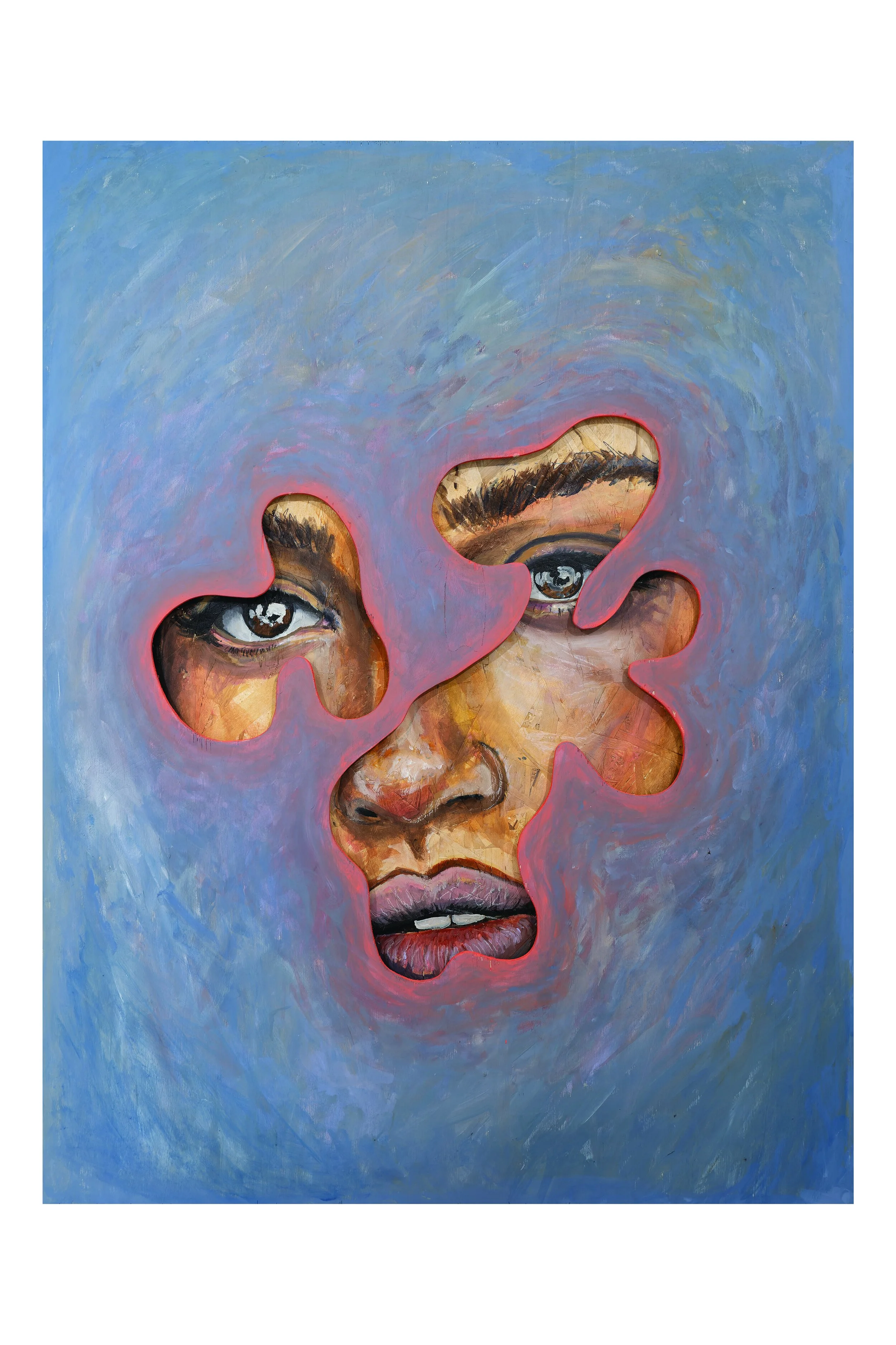 Raw portrait painting with traditional craftsmanship by Nick Bodoin contemporary artist Toronto