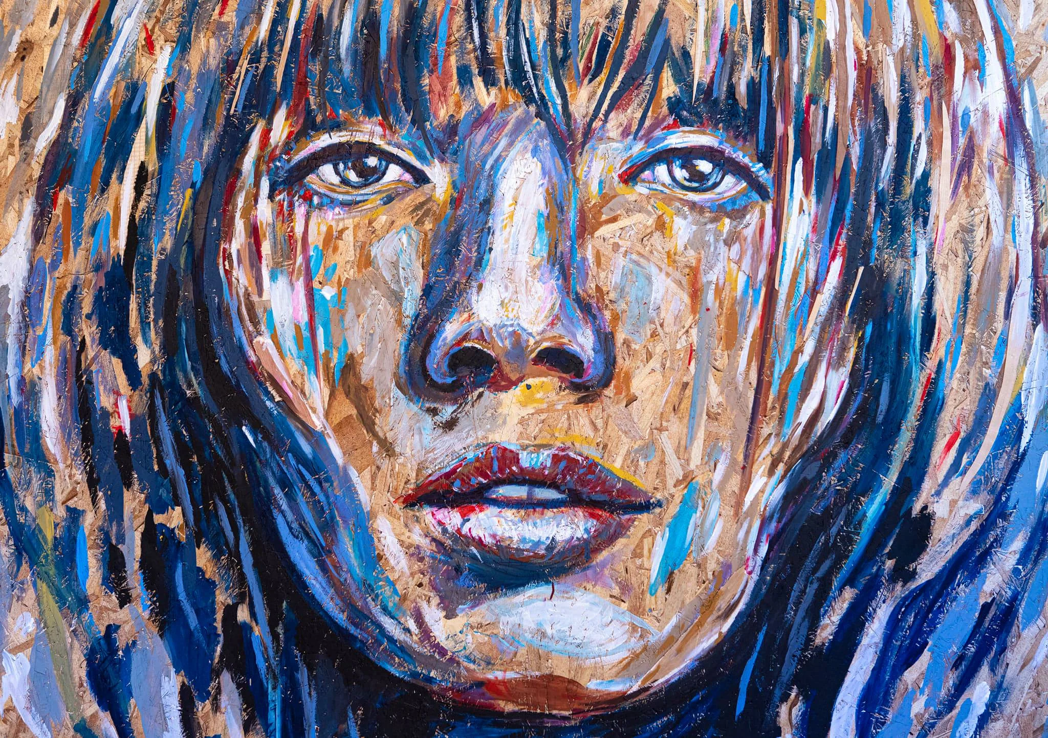 Original portrait artwork featuring expressive eyes and human gaze Nick Bodoin Quebec